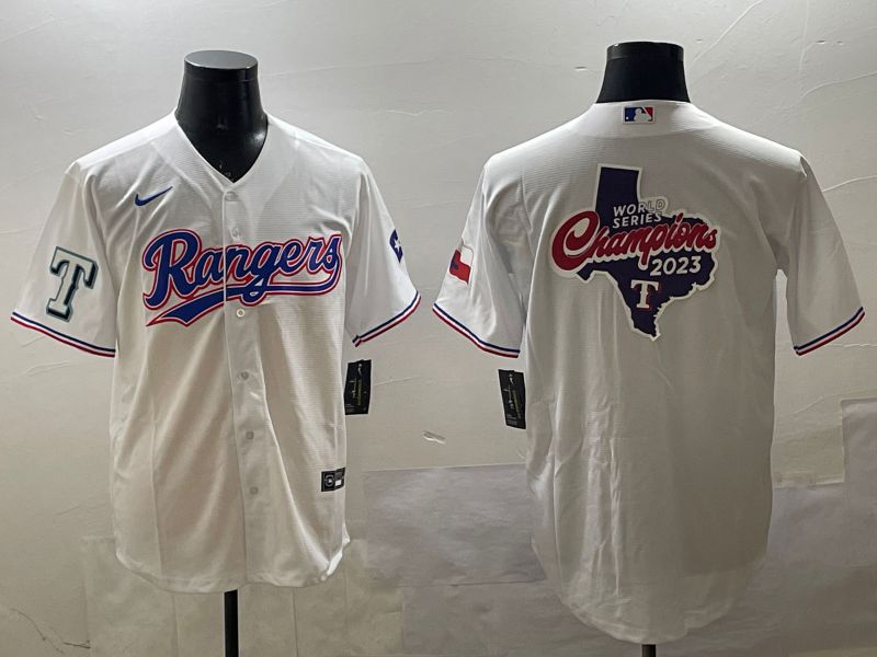 Men Texas Rangers Blank White Game 2025 Nike MLB Jersey style 6->texas rangers->MLB Jersey